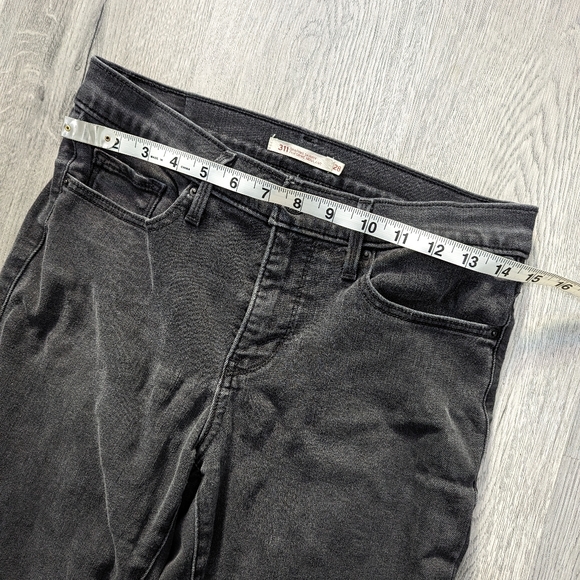 Levi's black denim 311 skinny shaping jeans size 28 alternative goth - Picture 10 of 11